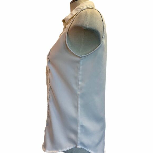 RW&CO NWT white lace sleeveless blouse Sz M - Picture 2 of 8
